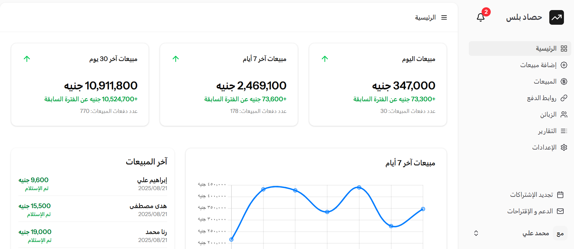 كيفية إدارة الحسابات بسهولة باستخدام حصاد بلس